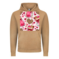 Vintage Camel valentines day milkshake seamless pattern Vintage Hoodie - BundleAndBundleShop