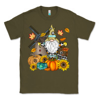 Army Green Happy Fall Classic Tee - CowhideDigitalArt