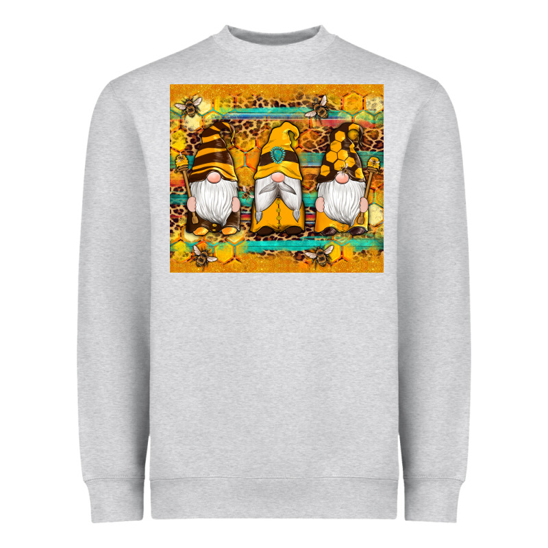 Western Bee Gnomes  Honeycomb  Leopard Turquoise Wooden Serape Heavyweight Sweatshirt by Artiststas | Teevron