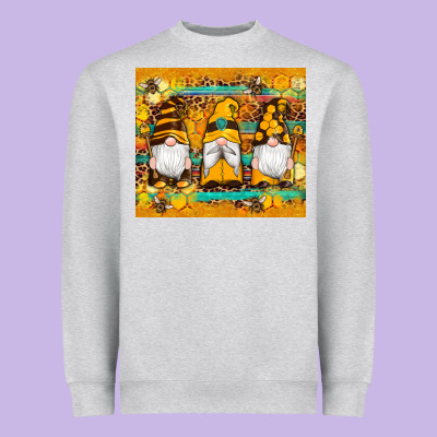 Western Bee Gnomes  Honeycomb  Leopard Turquoise Wooden Serape Heavyweight Sweatshirt Designed By Artiststas