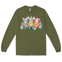 Army Green Easter Day gnomes Long Sleeve Tee - NancyCooperArtShop