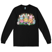 Black Easter Day gnomes Long Sleeve Tee - NancyCooperArtShop