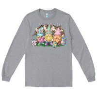 Heather Grey Easter Day gnomes Long Sleeve Tee - NancyCooperArtShop