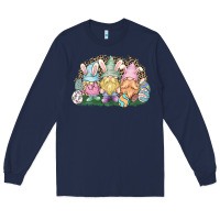 Navy Easter Day gnomes Long Sleeve Tee - NancyCooperArtShop