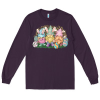 Plum Easter Day gnomes Long Sleeve Tee - NancyCooperArtShop