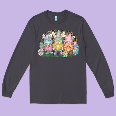Easter Day Gnomes Long Sleeve Tee Designed By Nancycooperartshop