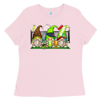 Bubblegum Pink tennis gnomes Ladies Tee - Zillion Design Studio