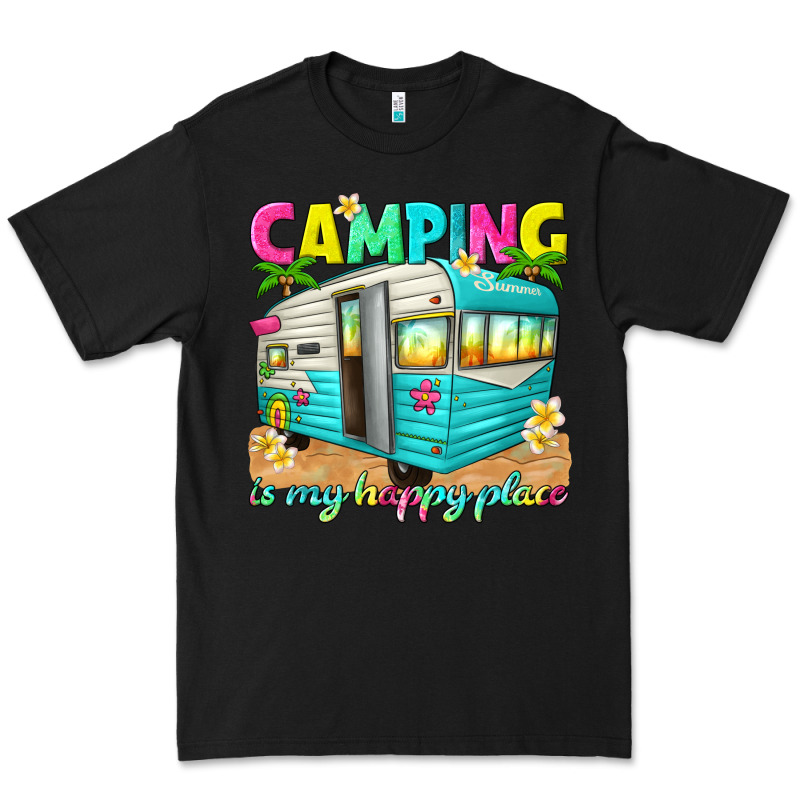 Camping Is My Happy Place Premium Tee by texasbilliewilder | Teevron
