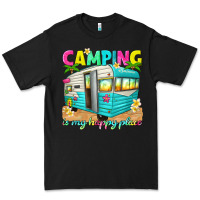 Black camping is my happy place Premium Tee - texasbilliewilder