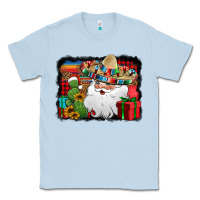 Dusty Blue Santa Claus Spanish Christmas Classic Tee - Jasminsmagicworld