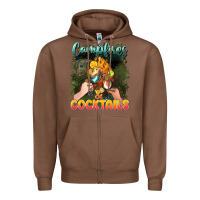 Chestnut campfirescocktails Zipper Hoodie - NancyCooperArtShop