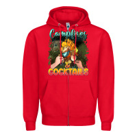 Red campfirescocktails Zipper Hoodie - NancyCooperArtShop