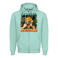 Seafoam campfirescocktails Zipper Hoodie - NancyCooperArtShop
