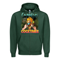 Sports Green campfirescocktails Zipper Hoodie - NancyCooperArtShop