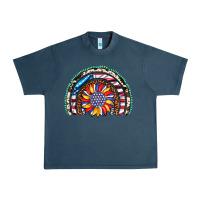 Midnight Navy sunflower american flag leopard gemstone cowhide rainbow Urban Heavy Tee - Artiststas