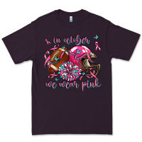 Plum in october we wear pink football Premium Tee - AdoDesignShop