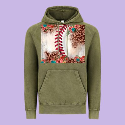 Baseball Leopard Vintage Hoodie Designed By Jahusdesignshop