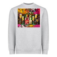 Heather Grey Christmas champagne bottles and Heavyweight Sweatshirt - AdoDesignShop
