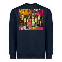 Navy Christmas champagne bottles and Heavyweight Sweatshirt - AdoDesignShop