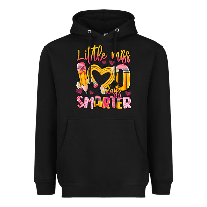 Little Miss 100 Days Smarter Heavyweight Hoodie by Artiststas | Teevron