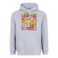 Heather Grey little miss 100 days smarter Heavyweight Hoodie - Artiststas
