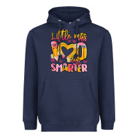 Navy little miss 100 days smarter Heavyweight Hoodie - Artiststas