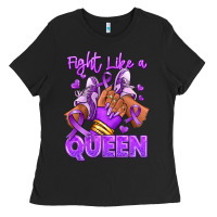 Fight Like A Queen Lupus Awareness Afro Girl Sneak Ladies Tee | Teevron