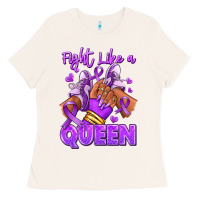 Bone fight like a queen lupus awareness afro girl sneak Ladies Tee - RanaPortraitStore