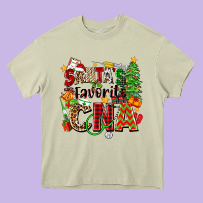 Santa's Favorite Cna Heavy Core Tee Designed By Zillion Design Studio