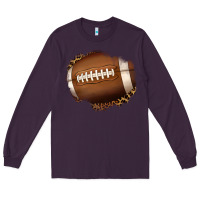Plum leopard american football patch Long Sleeve Tee - Jasminsmagicworld