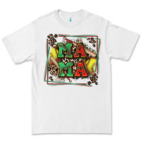 White softball mama with leopard Premium Tee - Zillion Design Studio