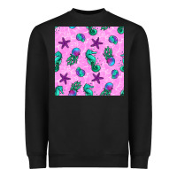 Black summer ocean seamless pattern Heavyweight Sweatshirt - BundleAndBundleShop