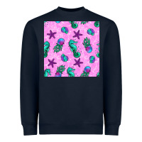Navy summer ocean seamless pattern Heavyweight Sweatshirt - BundleAndBundleShop