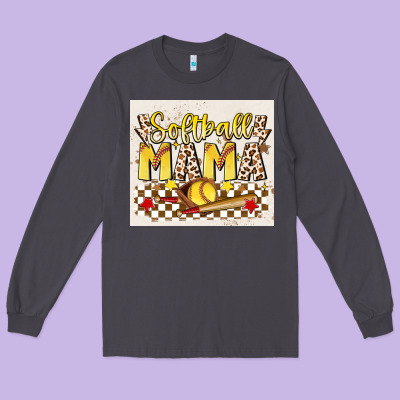 Softball Mom Long Sleeve Tee Designed By Jahusdesignshop