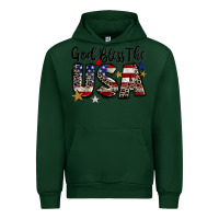 Forest Green god bless the usa Urban Hoodie - CowGirlArtShop