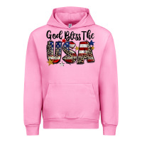 Fuchsia Pink god bless the usa Urban Hoodie - CowGirlArtShop