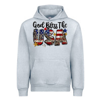 Heather Grey god bless the usa Urban Hoodie - CowGirlArtShop
