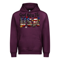 Mauve Wine god bless the usa Urban Hoodie - CowGirlArtShop