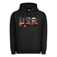 Pigment Black god bless the usa Urban Hoodie - CowGirlArtShop