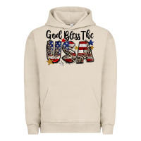 Pigment French Oak god bless the usa Urban Hoodie - CowGirlArtShop