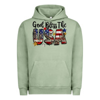 Pigment Oil Green god bless the usa Urban Hoodie - CowGirlArtShop