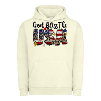 Pigment Pistachio god bless the usa Urban Hoodie - CowGirlArtShop