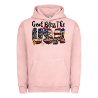 Pigment Salmon god bless the usa Urban Hoodie - CowGirlArtShop