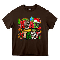 Chocolate Brown head start christmas Heavy Core Tee - Zillion Design Studio