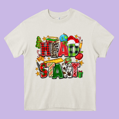 Head Start Christmas Heavy Core Tee Designed By Zillion Design Studio