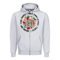 Heather Grey i like murder shows comfy clothes and like 3 peopl Zipper Hoodie - MaliasSmallBusiness