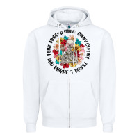 White i like murder shows comfy clothes and like 3 peopl Zipper Hoodie - MaliasSmallBusiness