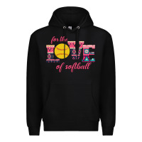 Black For The Love Of Softball Premium Hoodie - Bettercallsaul