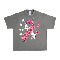 Teeth And Flower Cancer Ribbon Urban Heavy Tee | Teevron