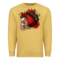 Antique Gold bandana and roses skull Premium Sweatshirt - Jasminsmagicworld
